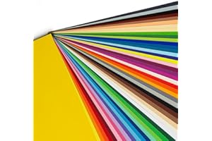 Hawksbill 130GSM A4 Coloured Paper – 50 Pack, 50 Bright & Pastel Rainbow Colours Premium Craft & Printer Paper for Art DIY & Office Use