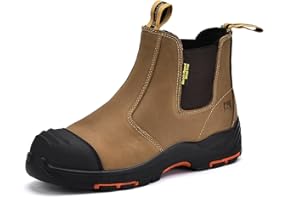 SAFEYEAR 8025 Nubuck SBP SRC Uomo Stivali da lavoro con punta composita Non acciaio Pelle resistente all'acqua Suola di gomma