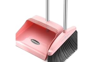 Lecerrot Pelle Et Balayette, Pelle À Poussière Et Brosse À Long Manche, Pelle À Balai avec Dents, Balai Debout Et Pelle À Poussière, Balayette Et Pelle À Balai pour Maison Cuisine Bureau