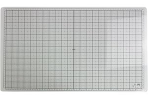 Tim Holtz Studio Glass Media Mat - 1912e | 2024 Edition | Bright White | 14.25” x 23.75” Craft Mat | Tempered Glass with Imperial & Metric Measurements