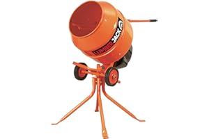 LUMBER JACK ECM550 135L Electric Concrete Mixer, 550W, 230V Heavy-Duty Cement, Durable Frame, Powerful Motor & Easy Manoeuvrability for Construction & DIY