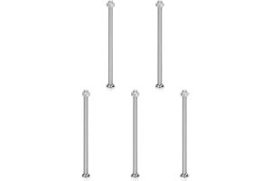 sourcing map M6 x 130mm 304 Stainless Steel Hex Head Screws Bolts, Nuts, Flat & Lock Washers Assortment Kit, Fully Threaded, Bright Finish for Home, Electronic, Machine, 5 Sets