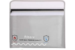 ‎AITERE Aitere Feuerfeste Dokumententasche 40 x 28cm, A4 A5 Feuersichere wasserdichte Feuerfeste Dokumentenbox aus Hochwertigem Silikon Fiberglas, Tresor Aktentasche Für Dokumente/Geld/Passport/Bankdatei