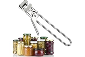 pologmase Ouvre-Bocal - Couvercle Bocal réglable en Acier Inoxydable,Ouvre-boîte Multifonction pour Mains Faibles, Personnes âgées et Enfants