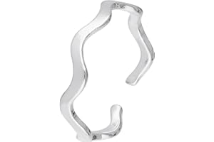 JEWELLERYBOX Sterling Silver Wavy Band Toe Ring