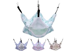 LXTaoler Amaca piccola gabbia per animali domestici, accessori per gabbia di porcellini d'India, calda amaca per cincillà, scoiattoli Hamaster, altri piccoli animali, 34 x 34 cm (verde)