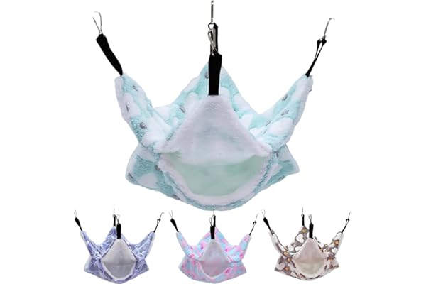 LXTaoler Hamac pour Petit Animal de Compagnie, hamac pour Chinchilla, écureuils, Autres Petits Animaux, 34 x 34 cm (L x l)(Vert