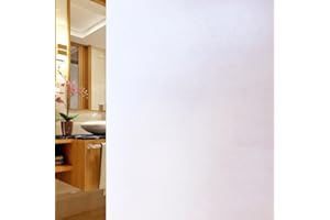 DUOFIRE Privacy Window Film White Frosted Decorative Window Sticker Non Adhesive No-Glue Static Cling Glass Film Anti-UV (90cm X 300cm, DS001W)