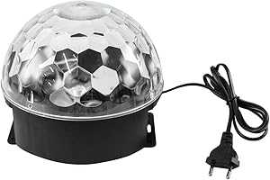 Eurolite LED BC-4 Strahleneffekt | Kompakter Spiegelkugel-Effekt (RGBW+orange+violett) mit leuchtender Kugel