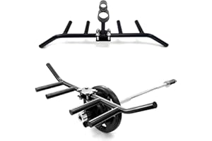 TnP Distribution Solid Landmine Multi Grip Handle T Bar Row Barbell 1" and Olympic 2" Bar Back Gym Attachment Grappler Lat Blaster Bar Handle Rowing Back Attachment