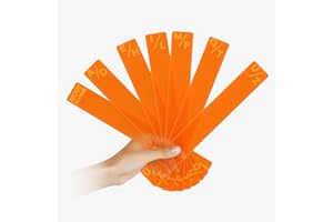 TAKMORK Acrylic Vinyl Record Dividers: Fluorescent Records Organizer Tabs LPs Alphabet Rectangular Separators Dividers for Vinyl Records, 7pcs, Orange