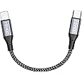 RAVIAD USB C to Lightning Cable Short 15CM, [MFi Certified] iPhone Charger Cable Nylon PD Fast Charging USB C Lightning Cable Compatible with iPhone 14 13 12 11 Pro Max Mini X XS XR 8 8Plus - Grey