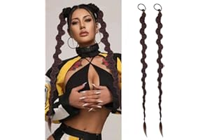 QKEPCY Coda di Cavallo Extension, 70cm Lunghi Posticci Treccia Capelli Ponytail Extension Finta Coda Capelli Lisci Estensione dei Capelli Sintetica Coda Capelli Extension