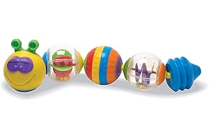 FUNTIME Fun Time Casey the Caterpillar Baby Toy, Educational Activity Toy with Sound, Snap Together Balls, 12+ Months