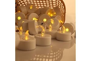 OSHINE Candele a LED, portò candele flickering flameless candele，200 Ore Lunga Durata della Batteria, per Decorazione di Casa Camera Natale Partito Matrimoni Compleanno 50pcs（Bianco caldo）
