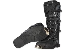 O'NEAL | Botas de Motocross | MX Enduro | Protección de suela metálica, hebillas fácilmente ajustables | Bota TRIBUTE | Adulto | Negro | Talla 40/7.5