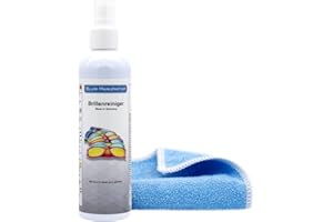 ‎BLUM MANUFAKTUR Blum Manufaktur - 250ml Brillenreiniger + Mikrofasertuch 30 x 30 cm - Brillenspray Brillenreinigung - Qualitativ hochwertiges Reinigungsspray für eine schnelle und gründliche Reinigung.