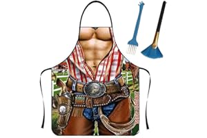 Anzhee Sexy Men Apron Creative Cooking Apron Kitchen Apron Barbecue Apron Funny Motif Apron Bib Apron for Men Women Party Costume Funny Apron for Friend Women Men Novelty Funny Apron Gift
