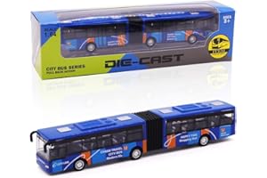 FCXVXCL Bus Jouets Enfant, Pull Back Voiture, Modèle de Bus Jouet, Petite Voiture Enfant, Cadeau De FêTe d'anniversaire,Convient aux Enfants de Plus de 3 Ans(Bleu)