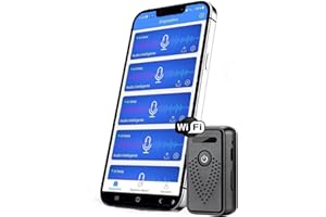 GIDACOM Registratore Vocale Digitale Professionale con Controllo Remoto via Wi-Fi e Trasferimento File a Distanza su smartphone (King Guard F1)