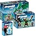 Produktbild PLAYMOBIL Ritterwelt 3-teiliges Set 6003 Großer Burgdrache + 6004 Riesentroll mit Zwergenkriegern + 6042 Gespenst mit Farbwechsel-LED