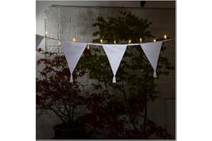 NOMA Solar Tasselled Bunting, 30 Warm White LED's, 2.9 m