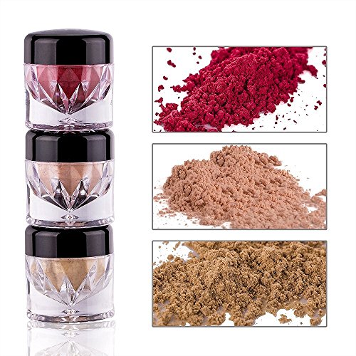 VALUE MAKERS® Professionelle Lidschatten-Pigmente in 6 verschiedenen Farben / Glitzer-Pigmente für das Augen-Make-Up - 4