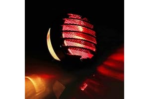 JMTBNO Fanale Posteriore per Moto Universale 12V Retrò Lampada Luce del Freno Luce Motore Alluminio Staffa per Chopper Bobber Cruiser Cafe Racer Scooter ATV