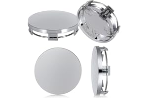 ‎FENTAR 4 Stück Nabendeckel 60mm, Universal Radnabenkappen aus Hochwertiges ABS, Radnabenabdeckung Polierte Oberfläche, Silbrig Felgenkappen Ersetzen Kompatibel mit VW und Audi Alufelgen (OD 60mm ID 56mm)