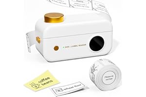 ‎PHOMEMO Phomemo D50 drukarka etykiet – urządzenie do etykietowania, samoprzylepna, drukarka etykiet Bluetooth 20-24 mm, kompatybilna z systemem iOS Android, do przechowywania, domu, biura, organizacji (biała)