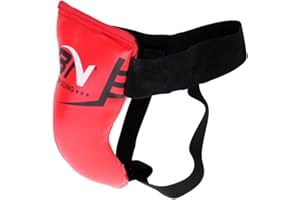 SM SunniMix Safety Groin Abdo for Kids Adult, Boxing Groin Guard Cup -Fitting, MMA BBJ Grappling for Men Youth, Red, S Kids