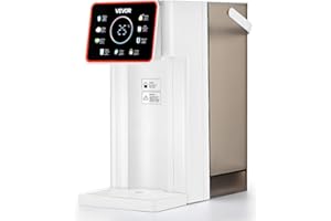 VEVOR Distributore di Acqua Calda Istantanea con 6 Temperature Regolabili, Distributore di Acqua Bollente, 8 Volumi d'Acqua e Serbatoio dell'Acqua Rimovibile 3 L con Schermo Tattile e Blocco Bambini