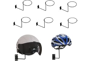 CiCixixi 6 stycken hjälmhållare vägg, hjälmhållare vägg, hjälmstativ, motorcykel hjälmhållare, väggfäste motorcykel hjälmhållare för hjälm display förvaring