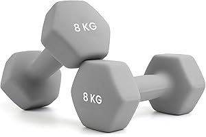 ‎UNYCOS unycos - Neopren Hanteln【2er-Sets, 1-10 kg】Kurzhanteln, Rutschfest für Damen und Männer, Anti-Roll-Design | Fitnessstudio, Krafttraining, Pilates, Gymnastik, Fitnessgeräte für Zuhause