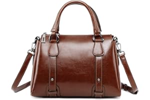 Coolives Borsa a mano con Tracolla da in Pelle Donna Brose a spalla Caffè marrone