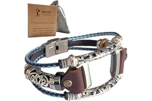 Smatiful Charge 5 Stylish Straps for Kids, Tibetan Silver Pattern Parts (not Real Silver Jewelry),Adjustable Accessories Cord Wrist Band for Fitbit Charge 5 Stylish Heart Pedometer,TwistBlue