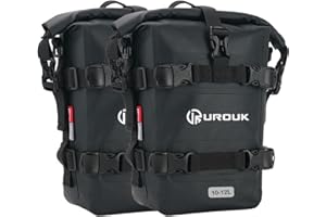 UROUK Bolsa Moto Impermeable 10L Bolsa Lateral Parachoques para Moto Bolsa Deposito Motocicleta Bolsa Estanca Deposito