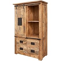 Buffet 70x45 Manguier Laqué Bois Naturel RAILWAY #123