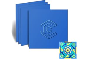 Creatorally Farbige Sperrholzplatte 3mm, Linde Holz für Lasercut 30x30 cm 4 Stück, Laser Sperrholz für Schneiden und Gravieren, Unbehandeltes Holzplatte zum DIY Holzver Brennung (Blau)