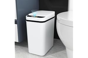 CISSIYOG Automatyczny kosz na śmieci z czujnikiem, 12 l, z inteligentnym czujnikiem, do kuchni, bez dotyku, do łazienki/biura, z tworzywa sztucznego ABS, z pokrywką, bez hałasu, wodoszczelny, inteligentny kosz