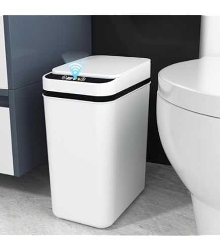Mülleimer Mit Druckdeckel - Ovaler Abfallkorb Für Bad & Wohnzimmer