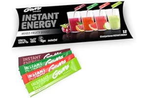 GoMo ENERGY® assortimento di bevande di Vitalità 100% naturali senza sucre| migliore performance di corpo e di spirito | energia, vigilanza e concentrazione | Mixed Fruity Boost 4 x 3 Porzioni