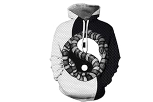 FANSU Unisex Adult 3D Pullover Hoodie, Creative Funny Printed Long Sleeve Fashion Hooded Sweatshirts with Pockets for Men Women Tracksuits Tops