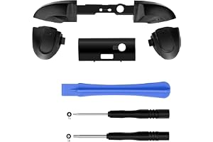 Mcbazel Botones de Repuesto LB RB LT RT para Xbox Series X/S, 7 Piezas | Botones de Recambio, Gatillos LT RT y Marco del Puerto de Carga, Kit de Reparación con Destornilladores Torx T6 T8
