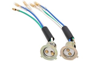 UXCELL sourcing map 2pcs 3 Wire Motorcycle Headlight Wires Harness Connector Socket