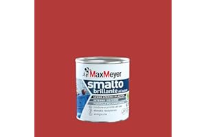 Maxmeyer Smalto All'Acqua Poliuretanico Brillante Rosso Ciliegia 0,125 L