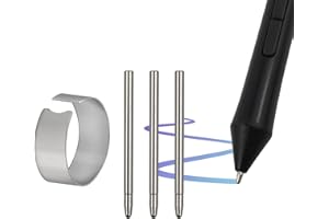 SUEEWE 3X Titanio Puntas de Repuesto para One by Wacom/Bamboo/Intuos/Intuos 5&4&3/Intuos Pro(PTH-451/651/851)/Cintip/Cintip Companion 1&2&Hybrid/Cintip 13H, para CTE-,MTE-,CTL-,CTH- Serie Tableta Gráfica