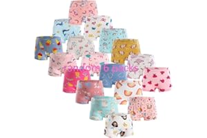 Allmeingeld Girls' Princess Knickers Pattern Boyshort Cotton Underwear Multi Pack for 1-13 Years