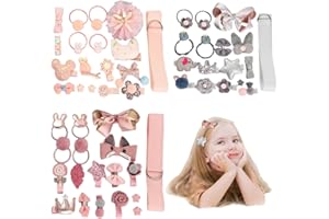 CHEVVY 54 Stück Kinder Haarschmuck Haarspangen Set Nette Haarschleifen Geschenke für Mädchen Klein Haarclips Kopfschmuck Haarklammern für Baby Kinder Mädchen