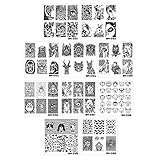 Bundle Monster 10pc Nail Art Manicure Stamping Plates-Fuzzy and Ferocious, Set 1